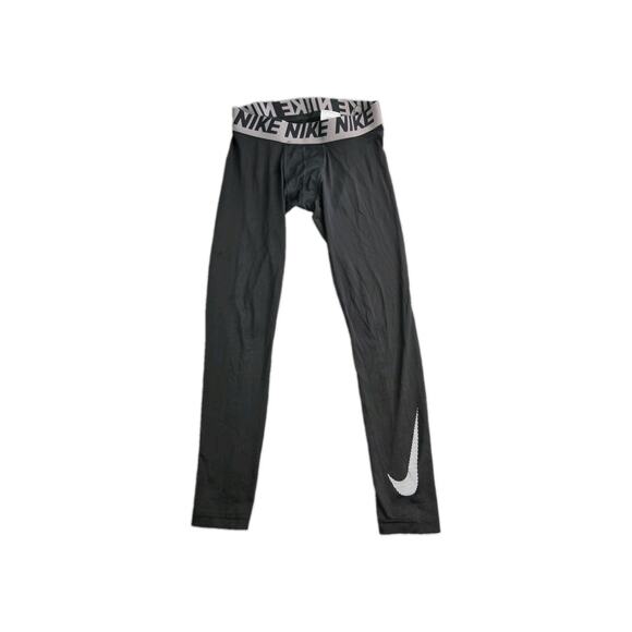 Nike Other - Nike Leggings Men's Sz M Black Dri Fit Capri Swoosh Compression Pull On Gym Z2